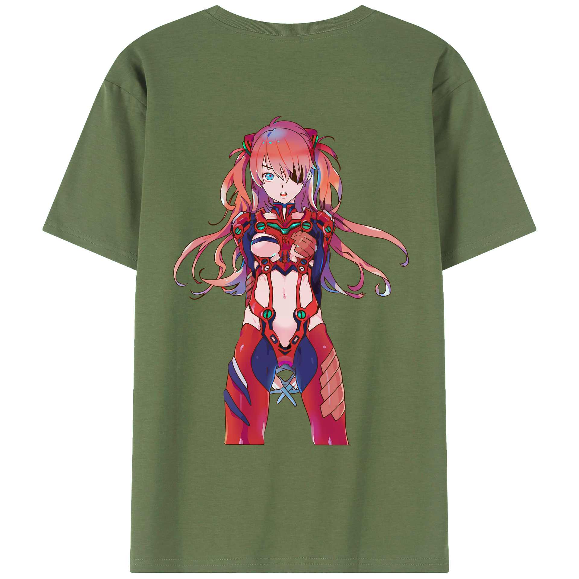 （画像用） EVA 新世紀エヴァンゲリオン 綿100％ メンズ半袖Tシャツ（バックプリント） 通気性